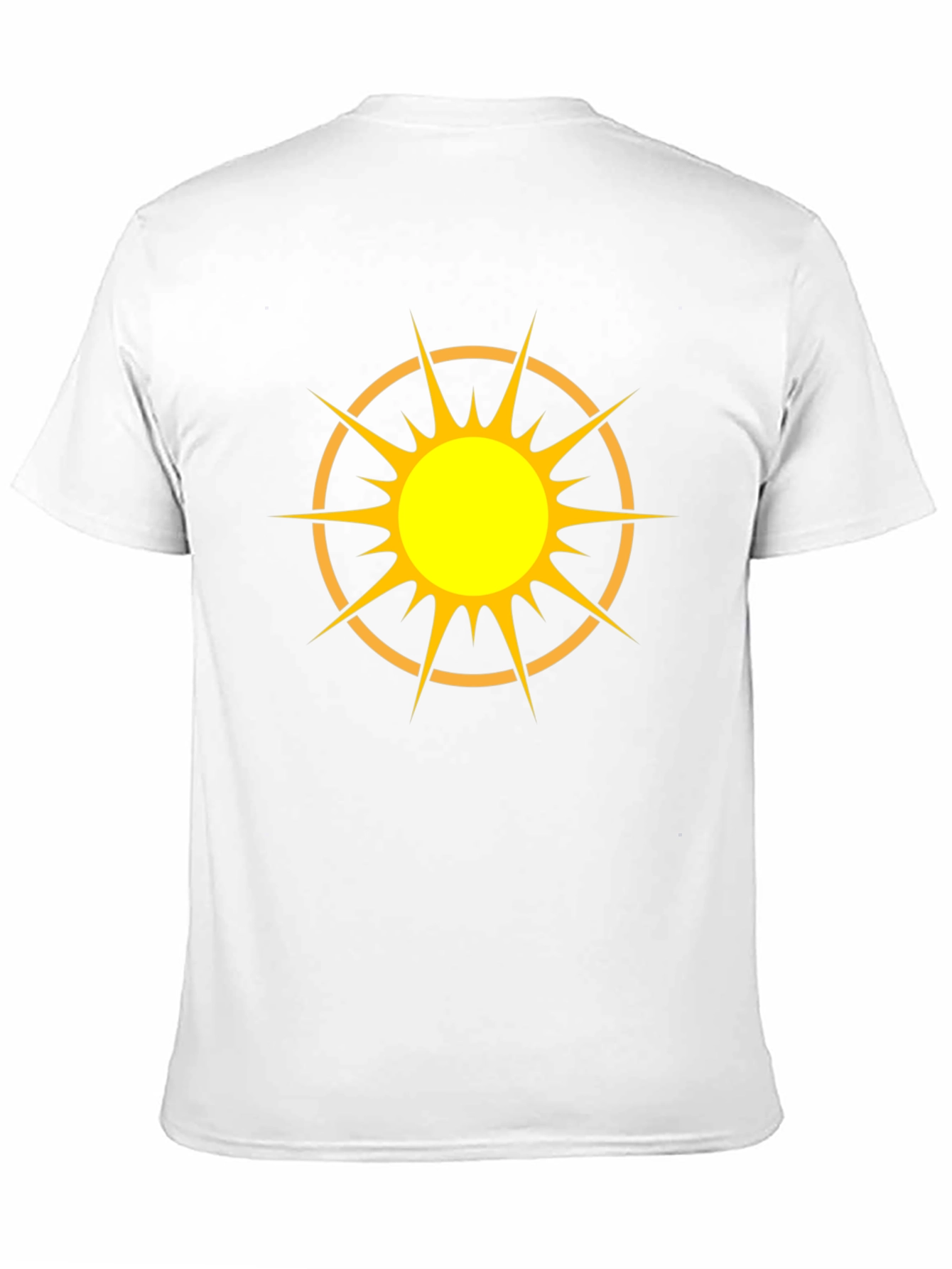 Graphic Sun Tee - Mens Black Cotton T-Shirt