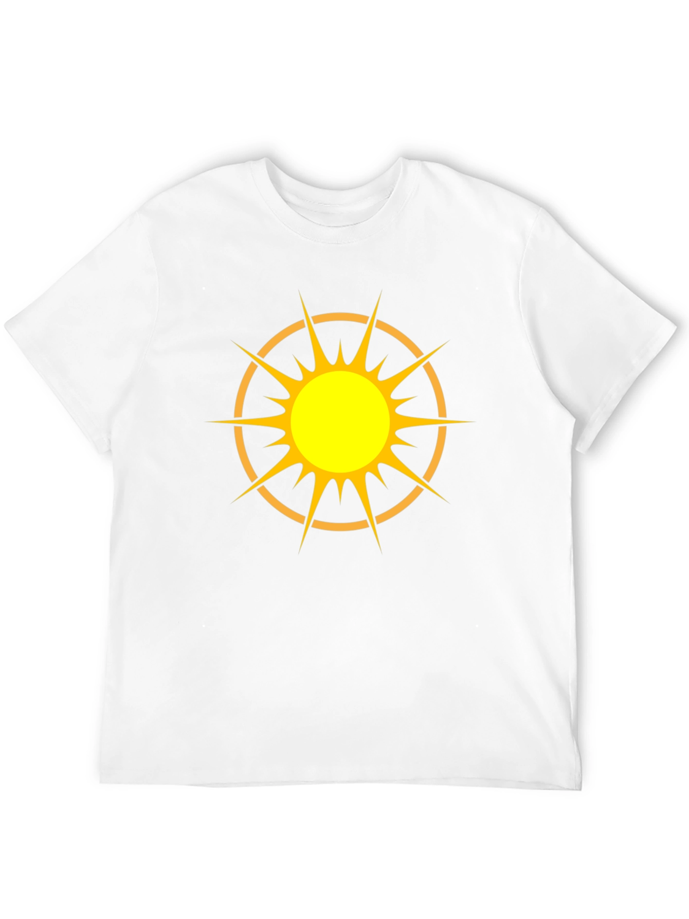 Graphic Sun Tee - Mens Black Cotton T-Shirt