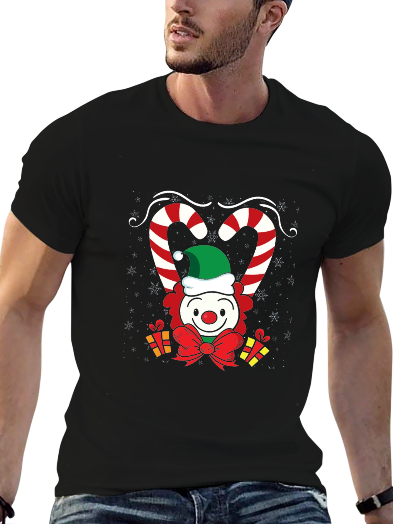 Christmas Clown Candy Cane T-Shirt