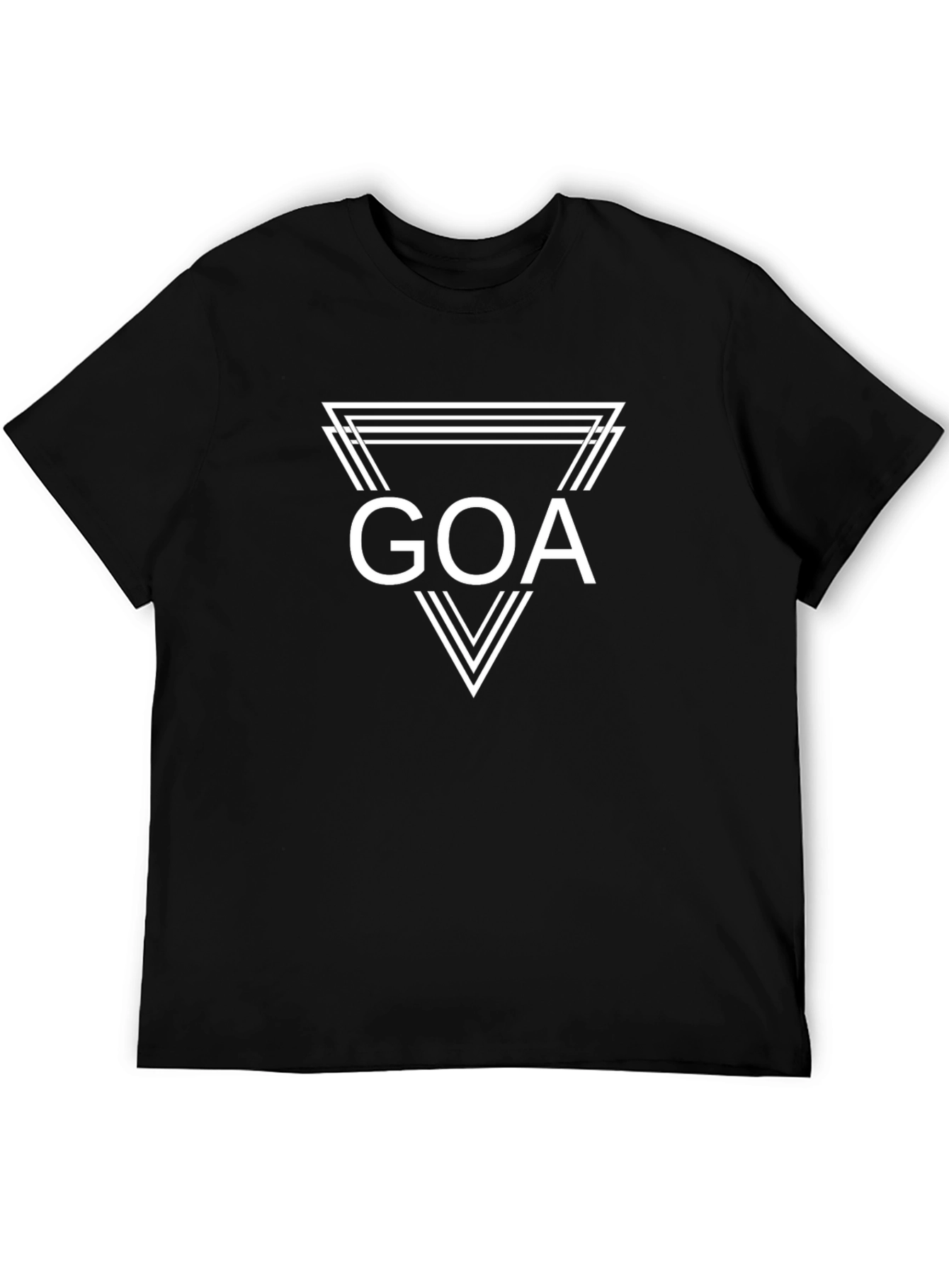 Mens Black GOA Triangle Graphic Tee