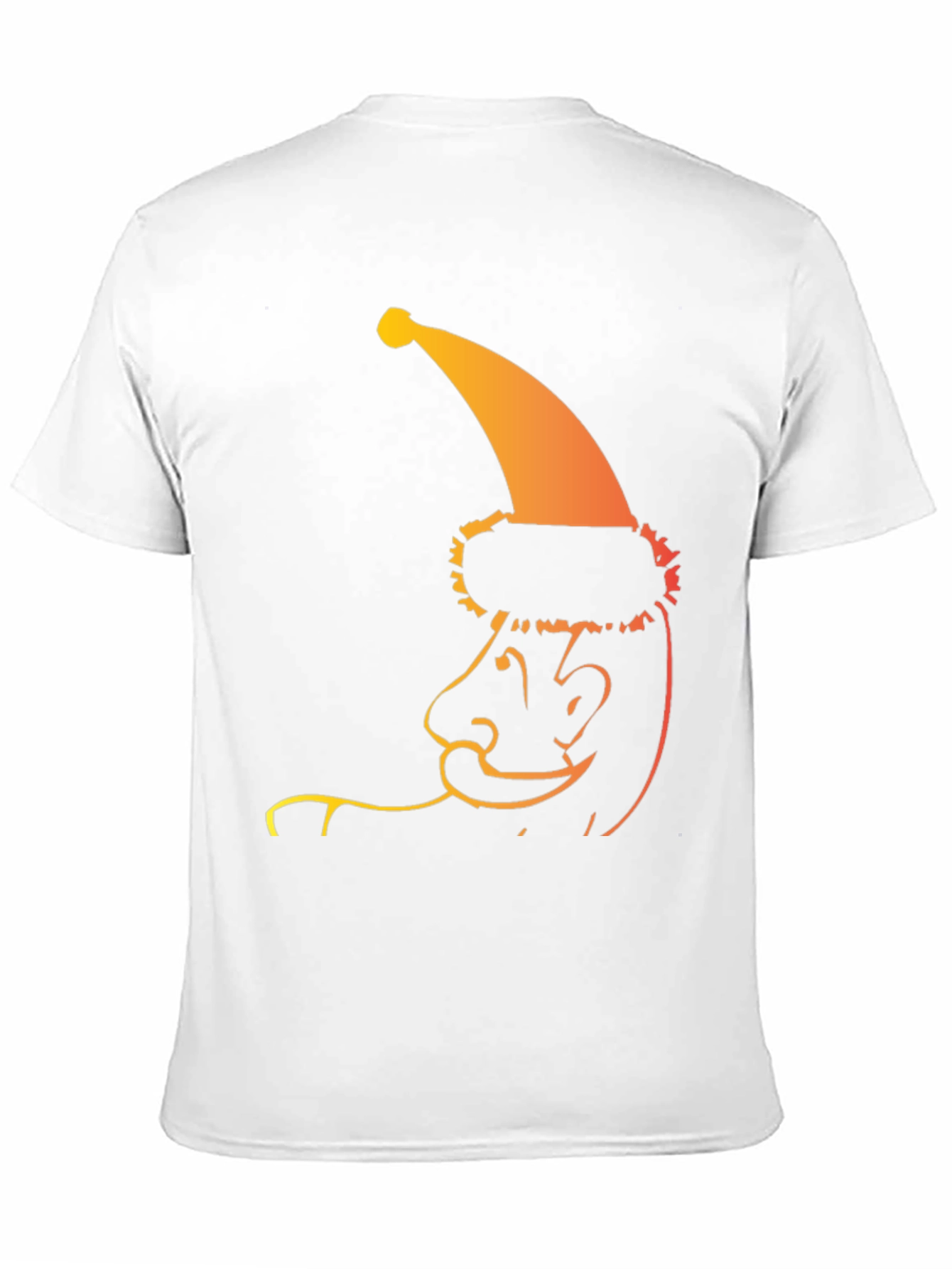 Cool Santa Line Art Black T-Shirt