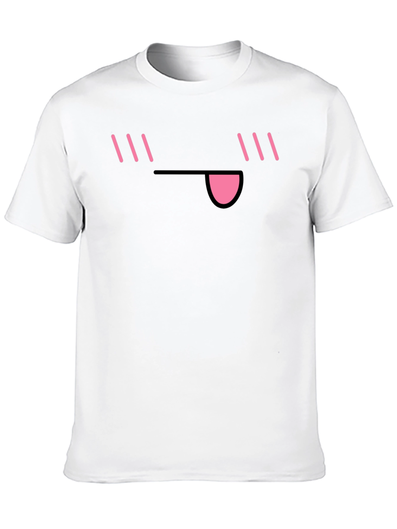 Fun Anime Face Black T-Shirt