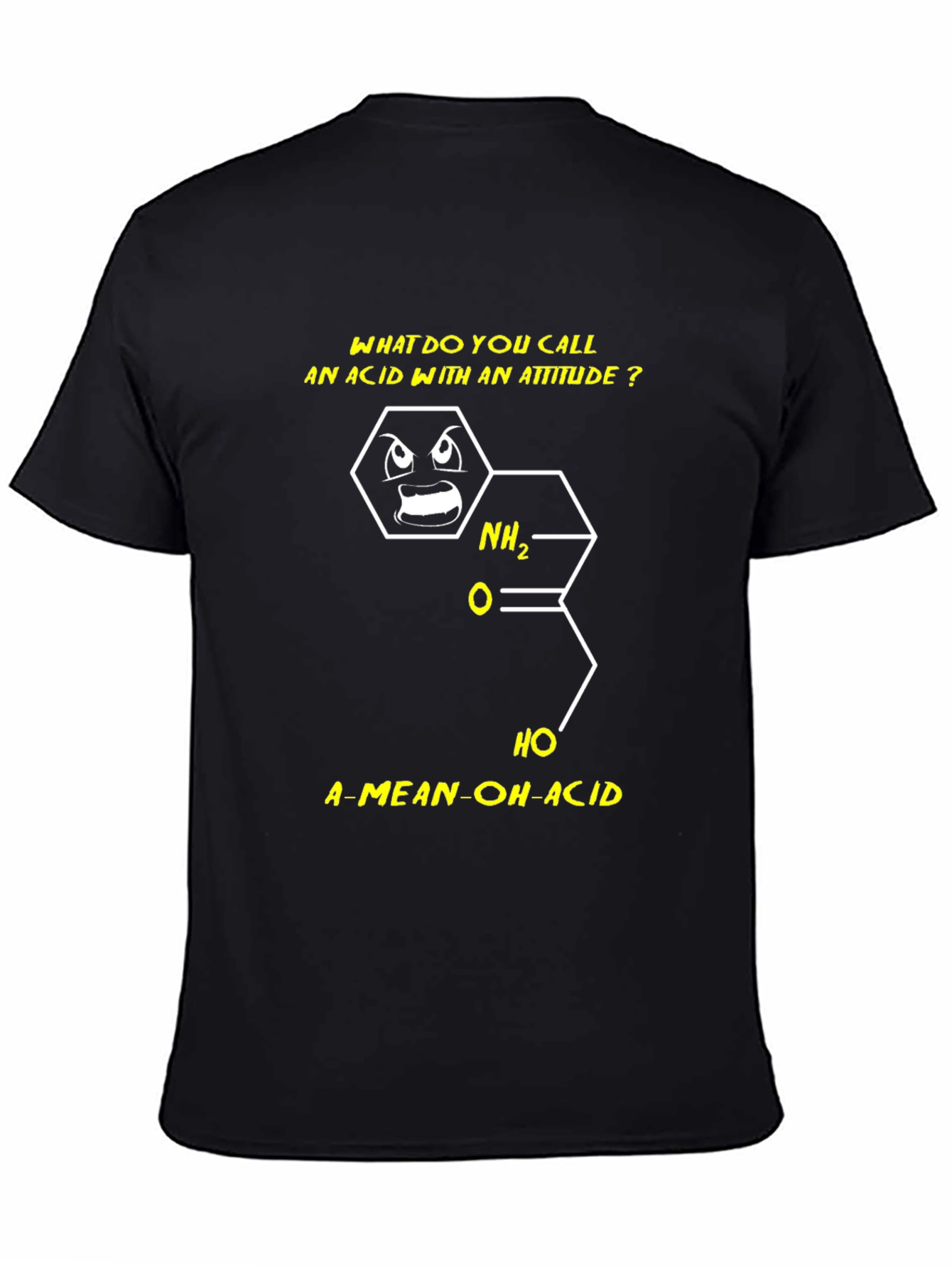 Funny Chemistry Pun T-Shirt - A-Mean-OH-Acid