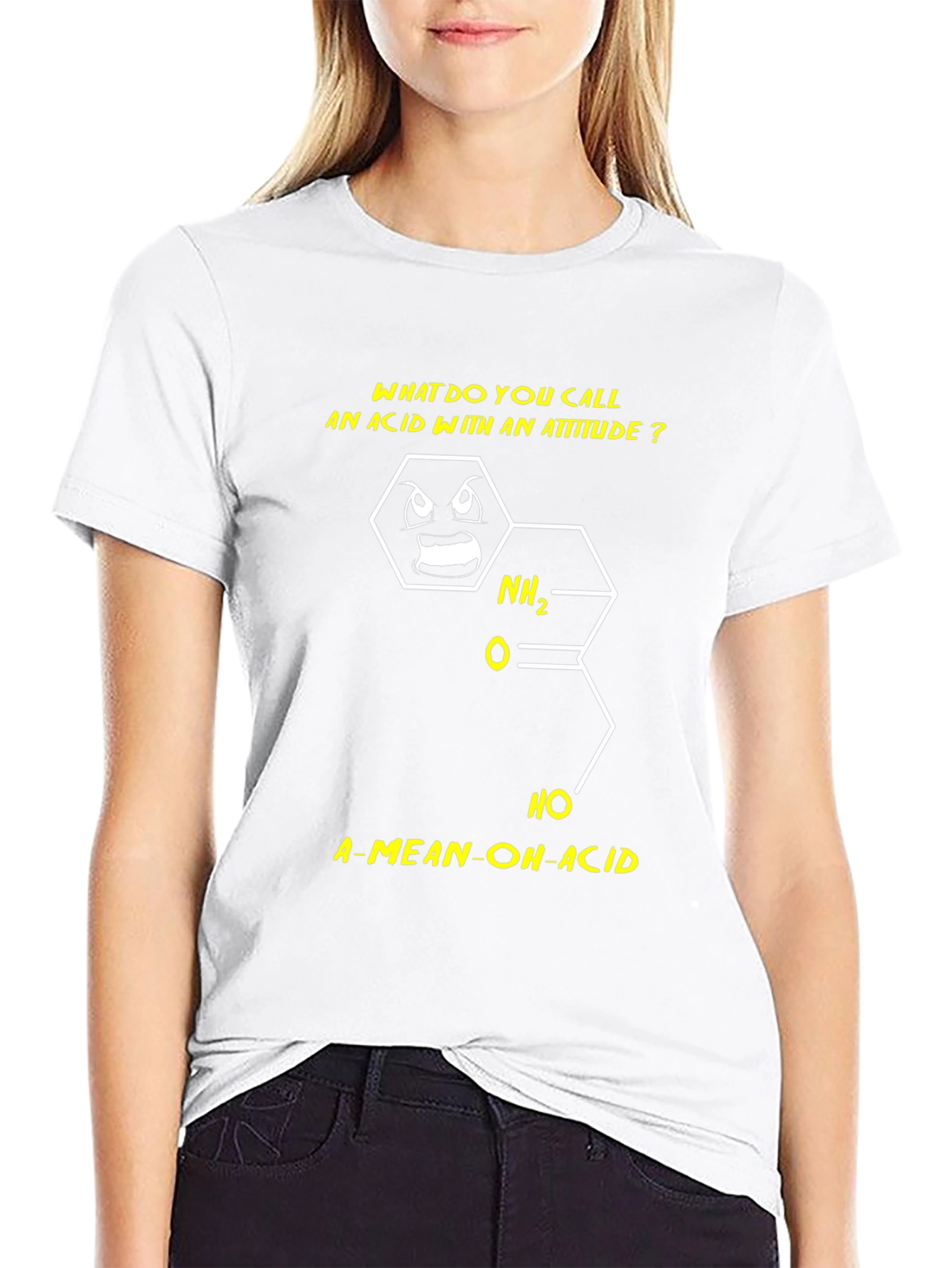 Funny Chemistry Pun T-Shirt - A-Mean-OH-Acid