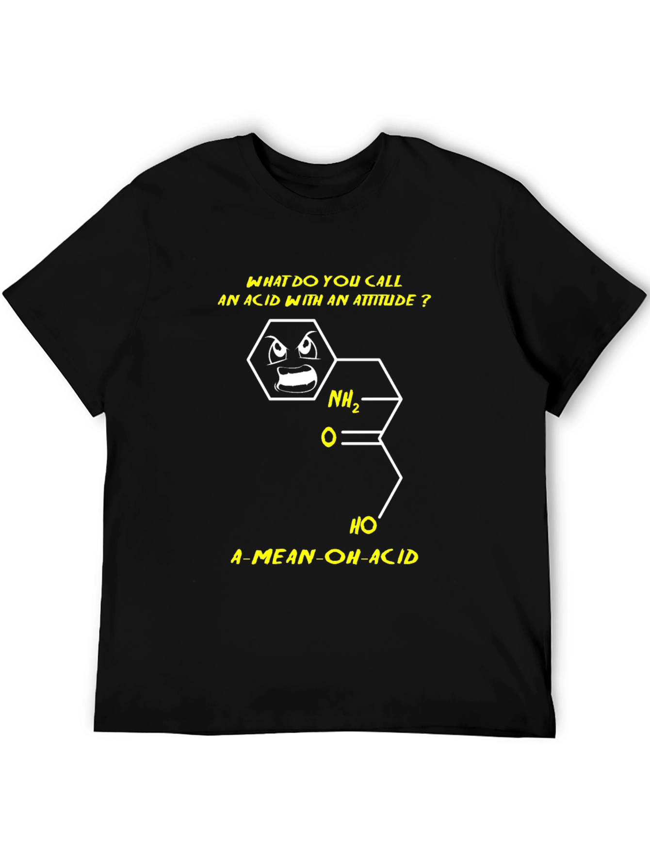 Funny Chemistry Pun T-Shirt - A-Mean-OH-Acid