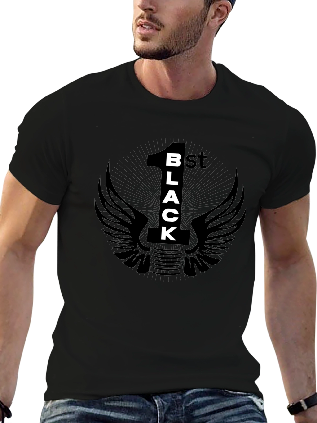 1st Black T-Shirt Graphic Tee