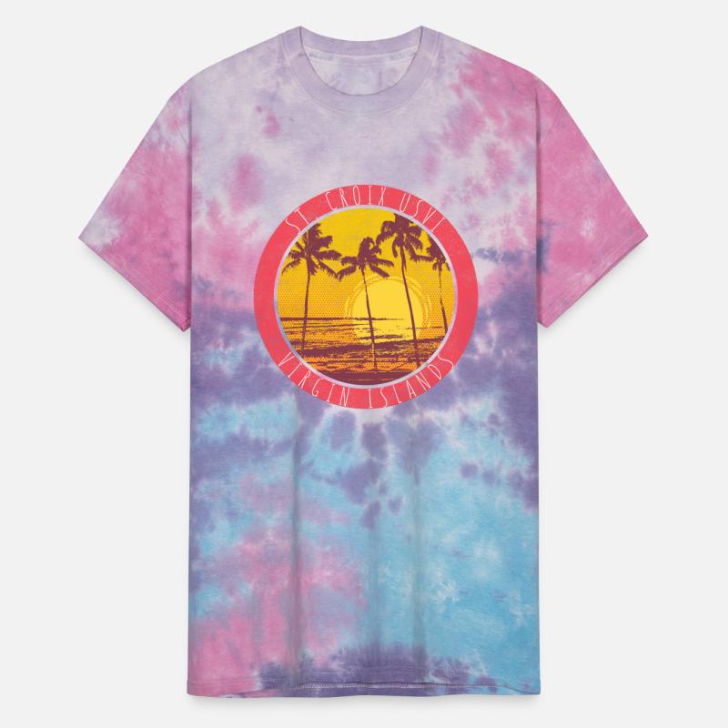 St. Croix USVI Vintage Halftone Sunset