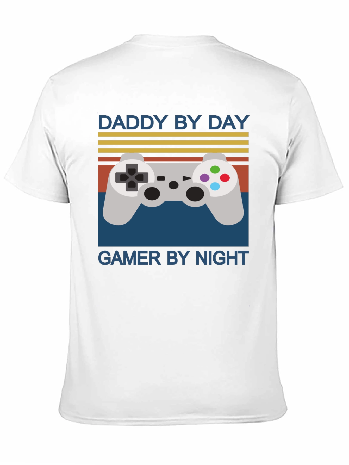 Daddy By Day Gamer By Night Mens Graphic T-Shirt