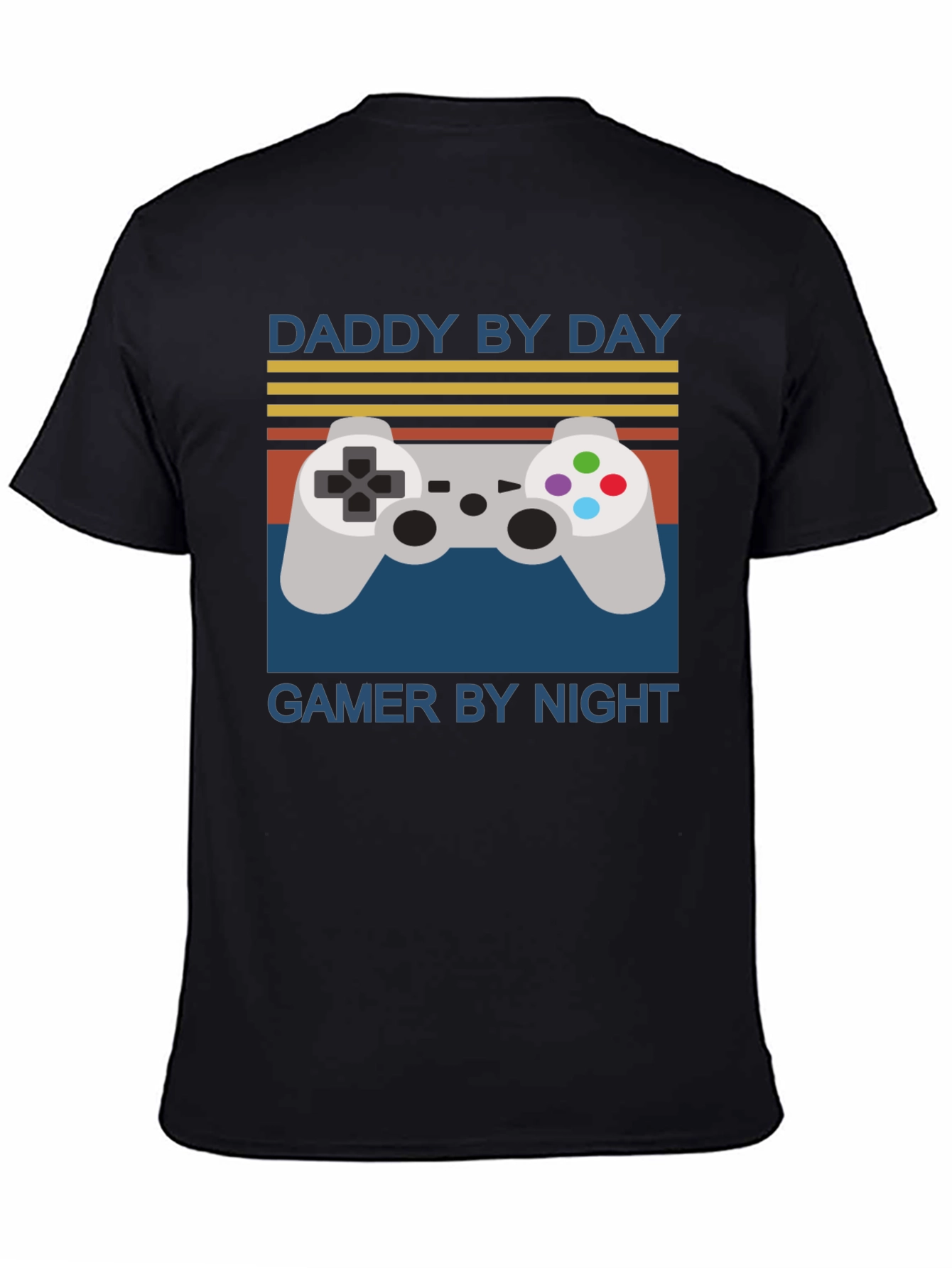 Daddy By Day Gamer By Night Mens Graphic T-Shirt
