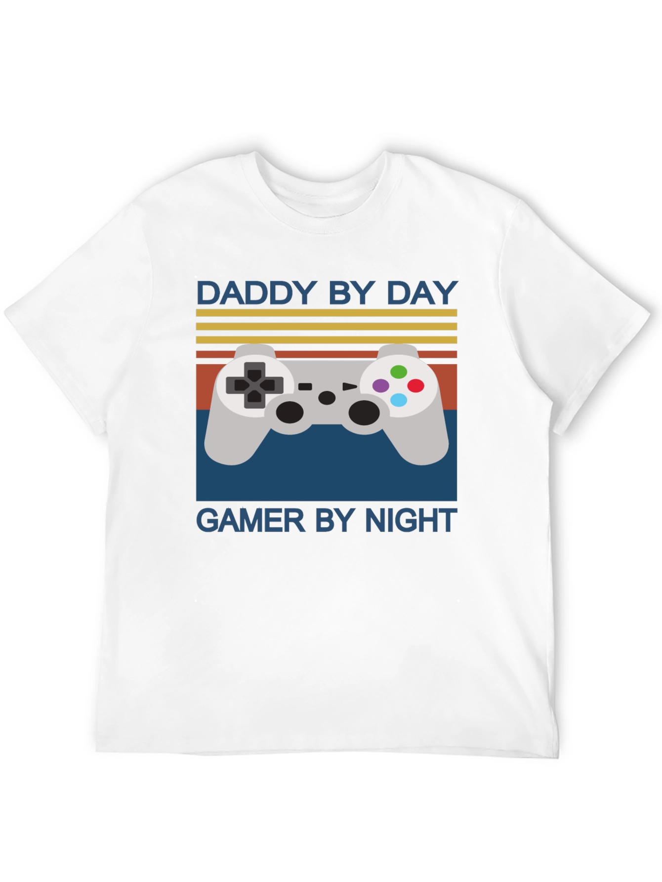 Daddy By Day Gamer By Night Mens Graphic T-Shirt