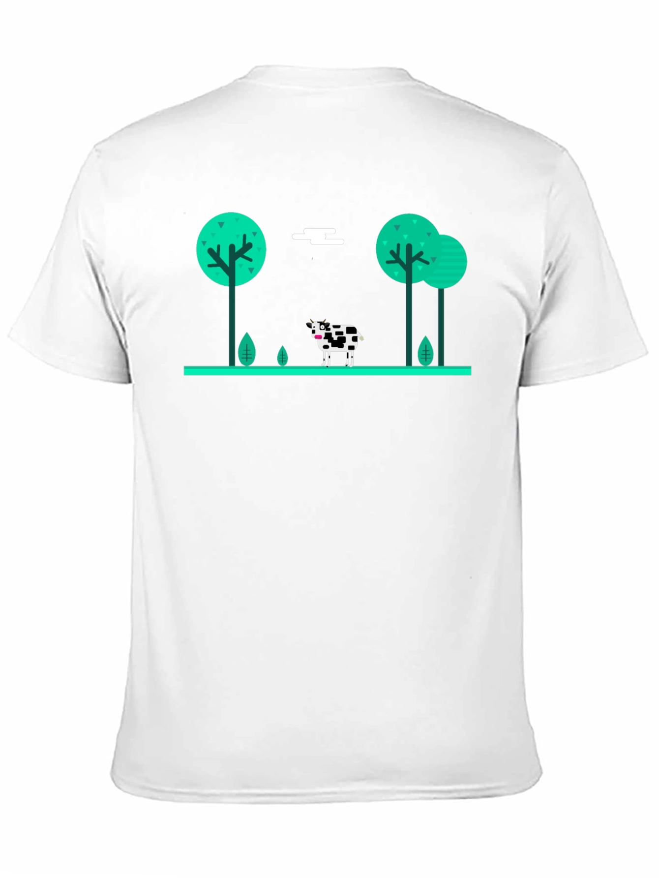 Cow in the Meadow Black T-Shirt