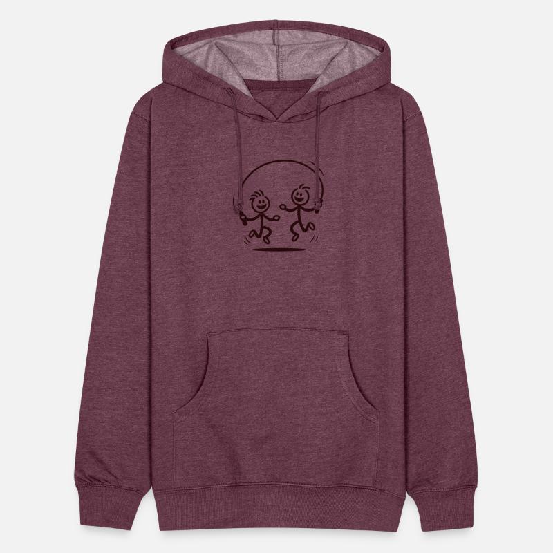 Stick Figures Jumping Rope Vector 1 Color