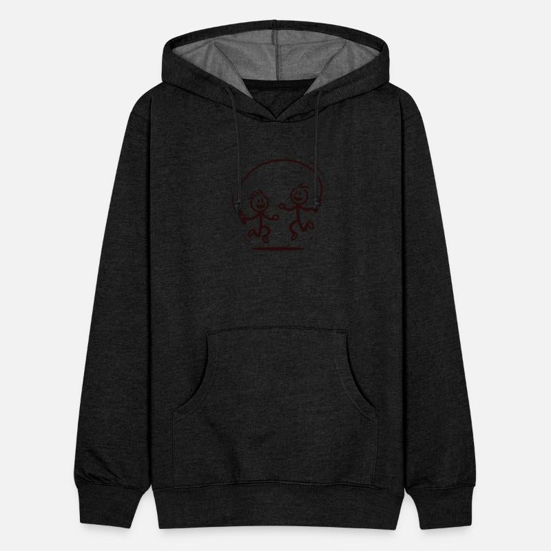 Stick Figures Jumping Rope Vector 1 Color