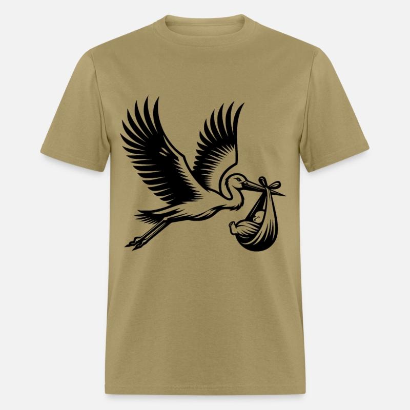 Stork Carrying Baby Silhouette Newborn Arrival