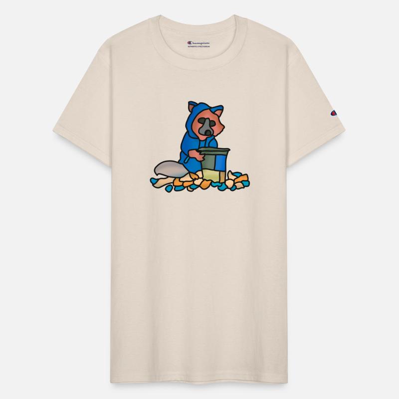 Street Raccoon Exploring Through A Trash Can | Fun