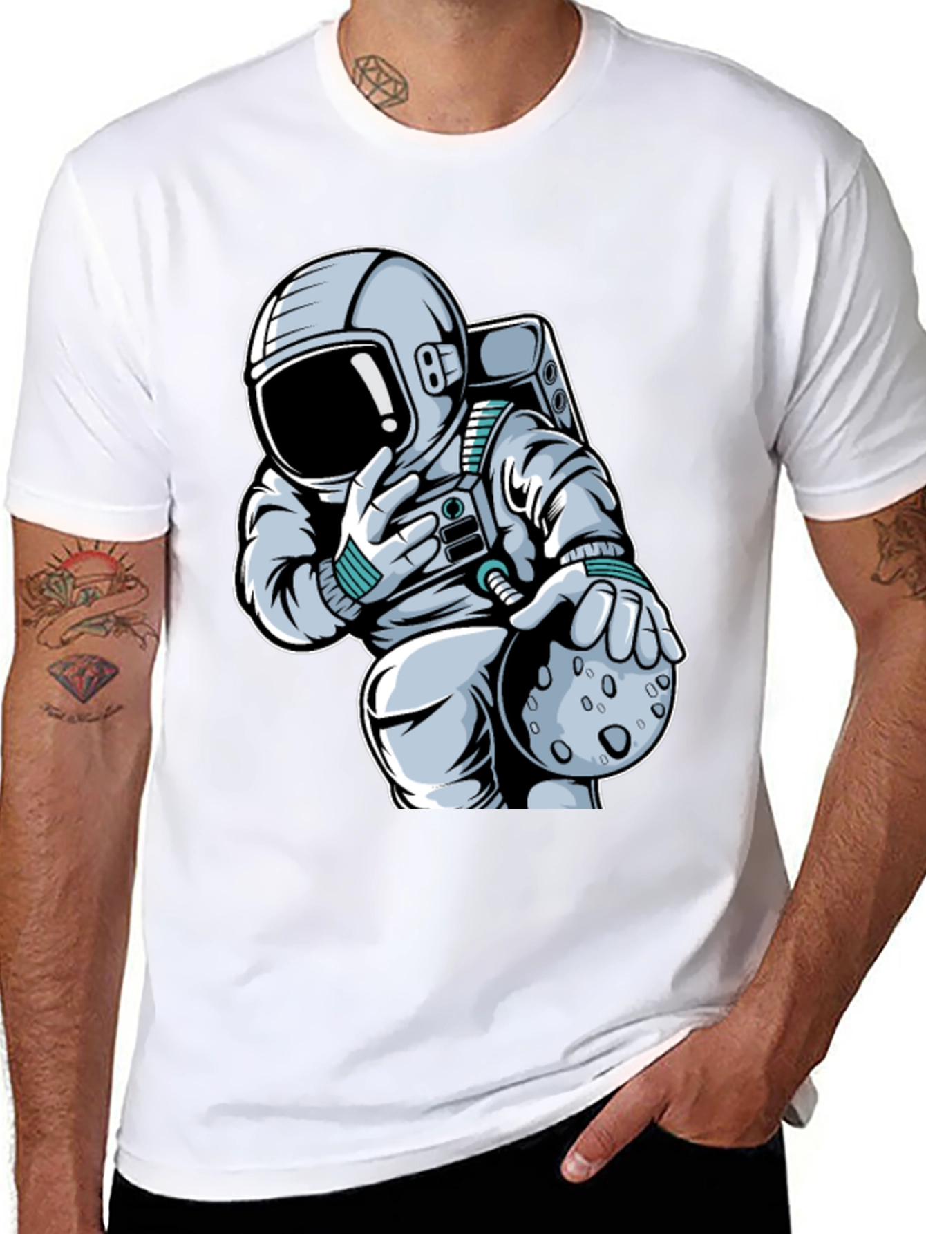 Astronaut Moonwalk T-Shirt - Space Fan Tee