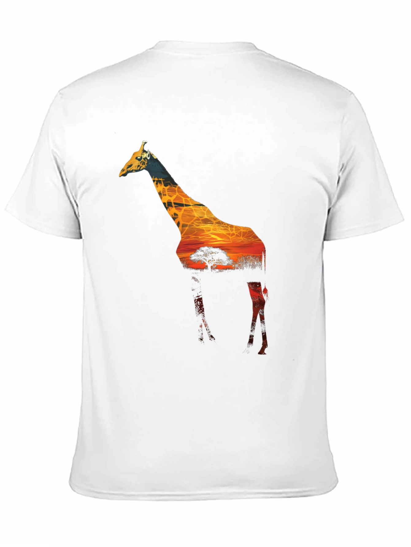 Giraffe Sunset Graphic Tee - Unique Wildlife T-Shirt