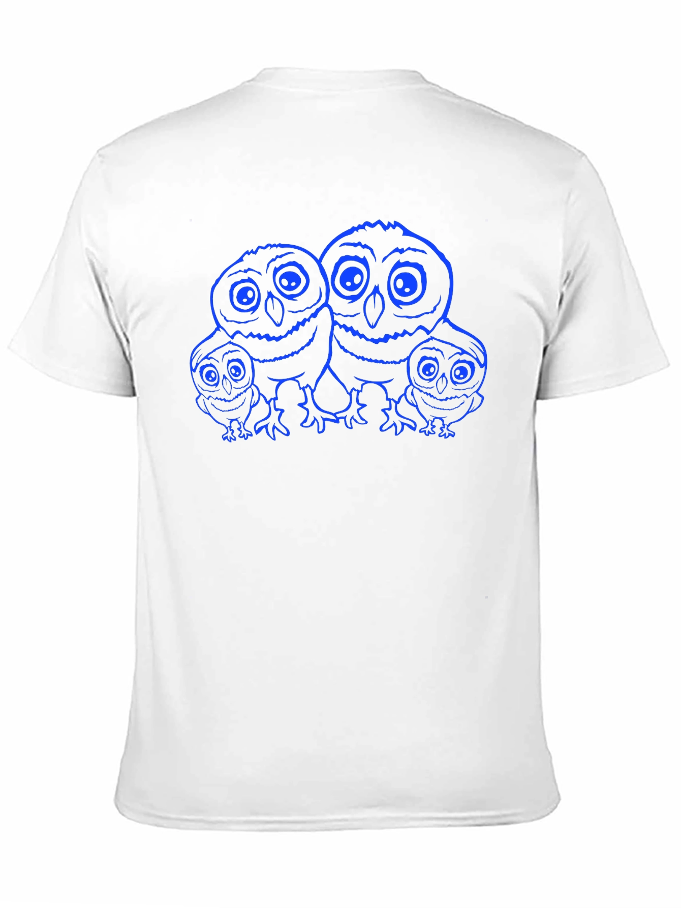 Owl Family Graphic Black T-Shirt