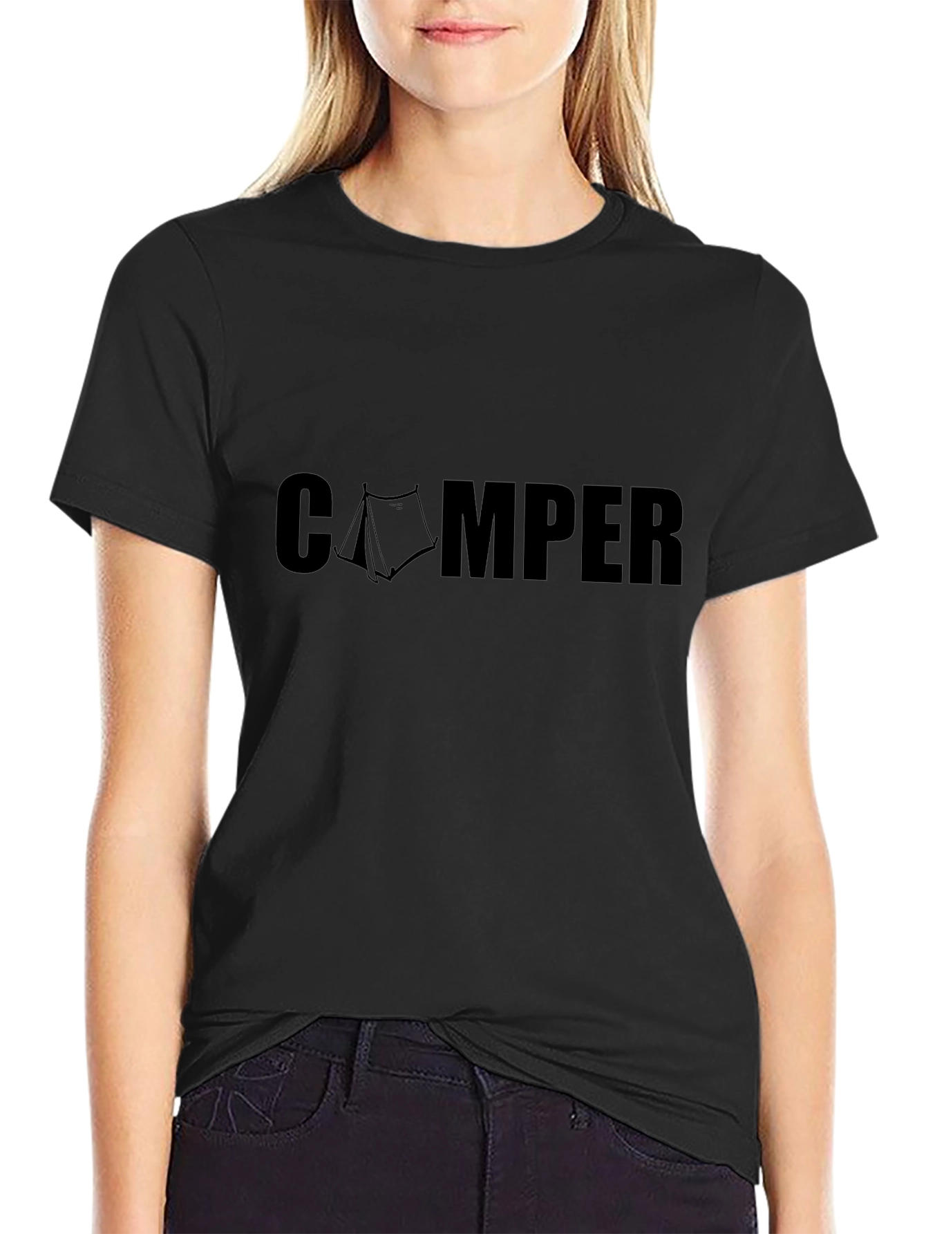 Camper Graphic Tee - Black Camping T-Shirt