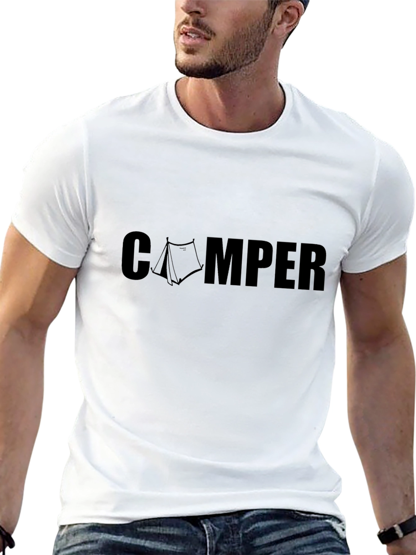 Camper Graphic Tee - Black Camping T-Shirt