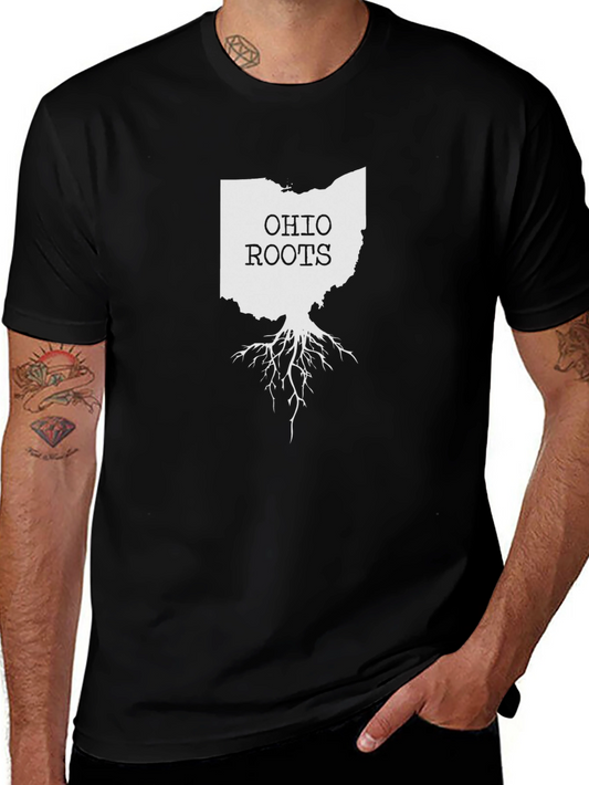Ohio Roots Graphic Tee - Black Cotton
