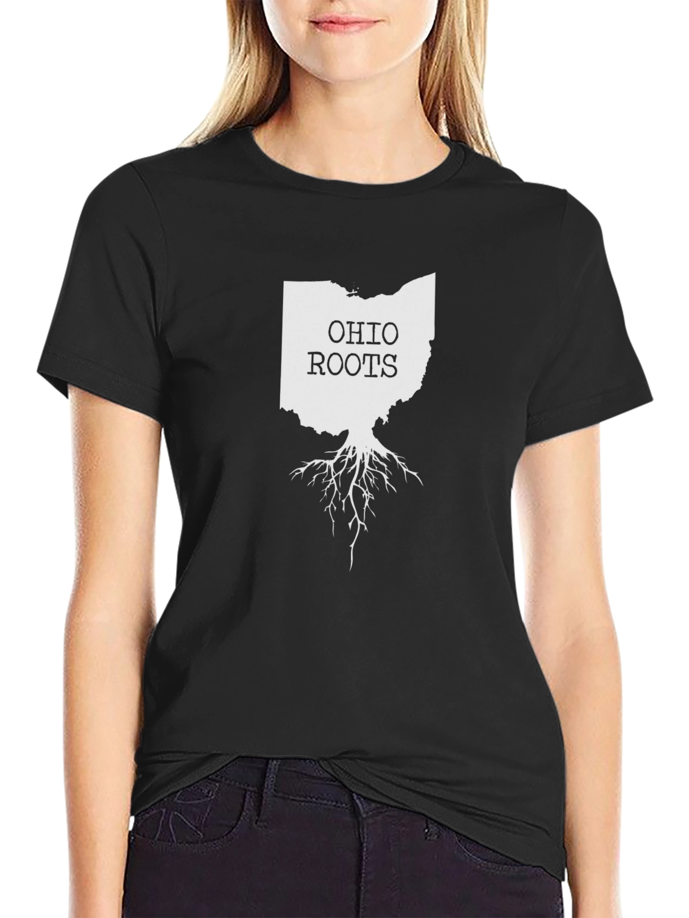 Ohio Roots Graphic Tee - Black Cotton