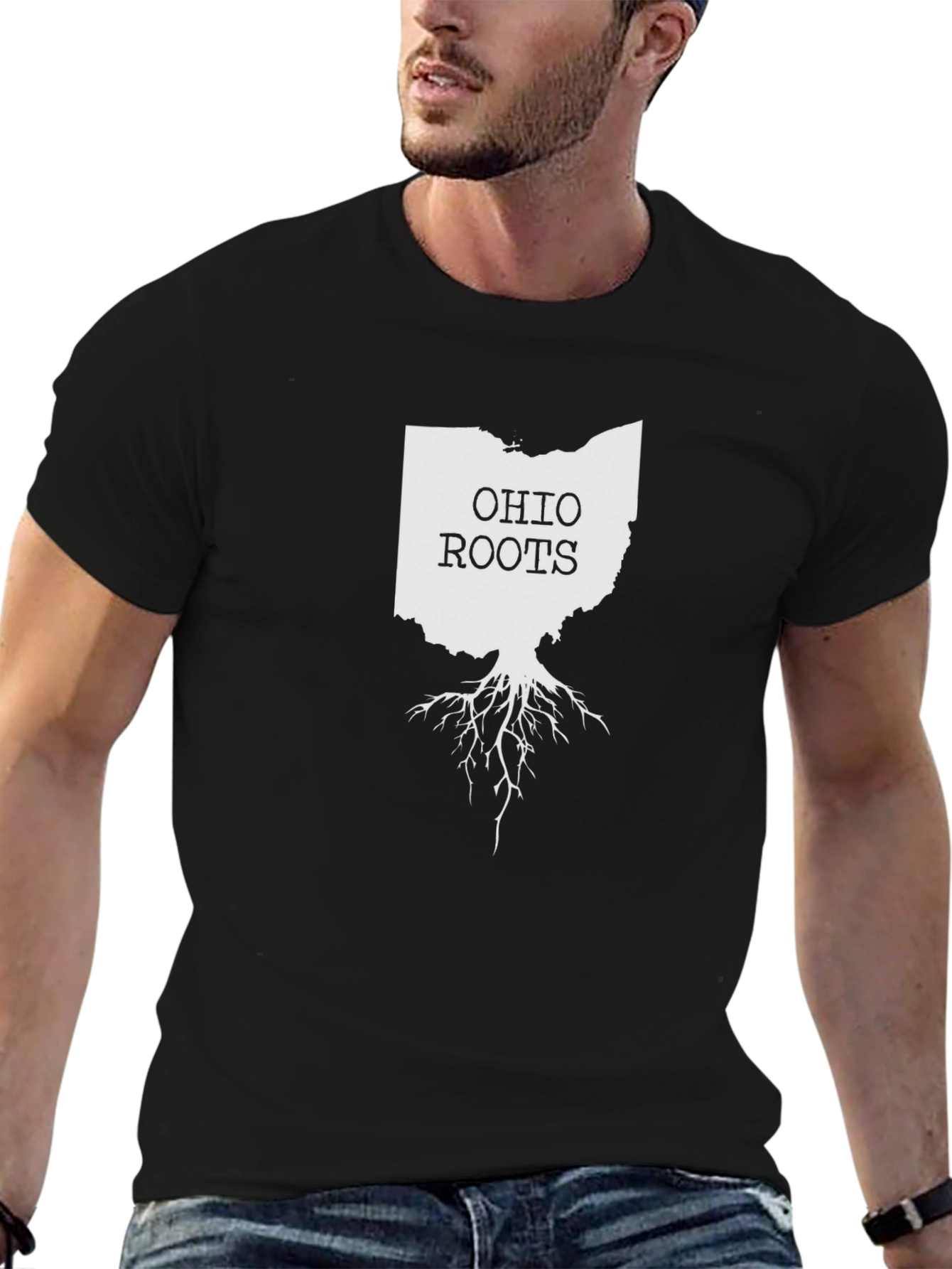 Ohio Roots Graphic Tee - Black Cotton