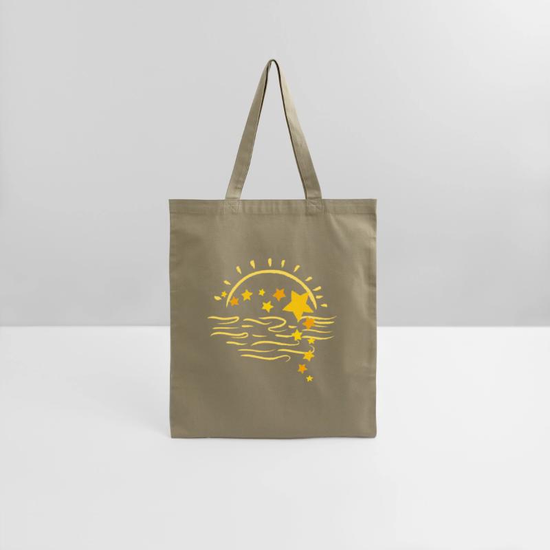 sun set view with golden colour and stars