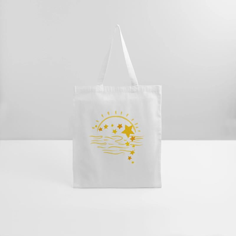 sun set view with golden colour and stars