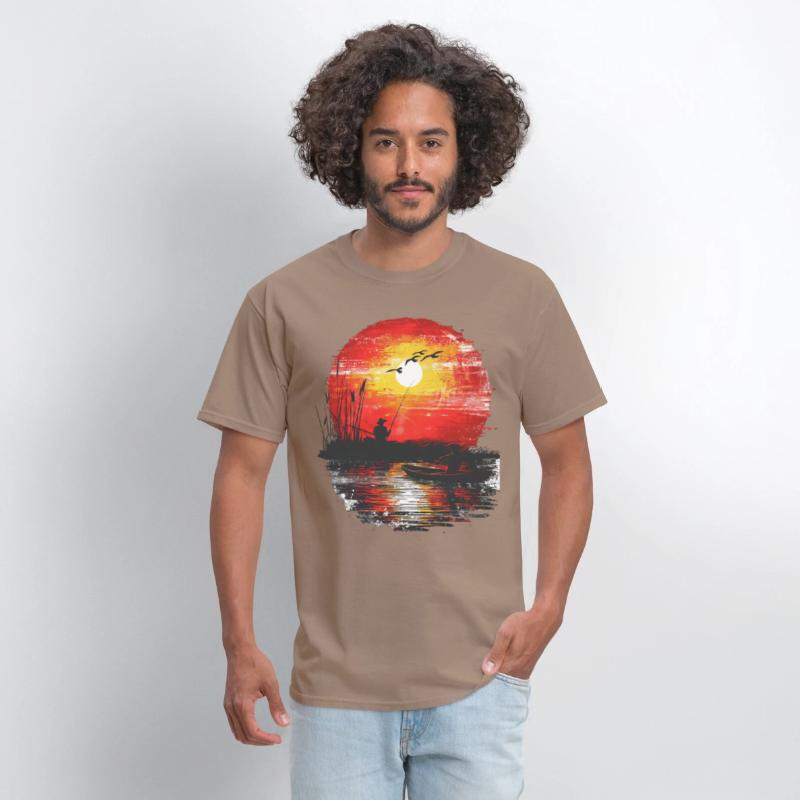 Sunset Fishing Serenity Scene