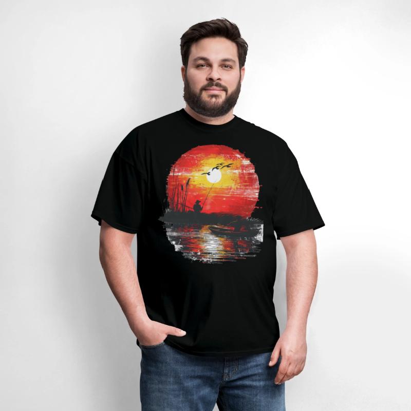 Sunset Fishing Serenity Scene