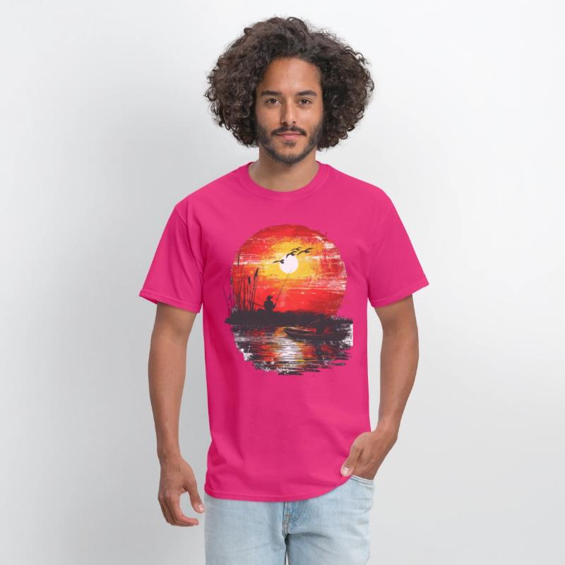 Sunset Fishing Serenity Scene