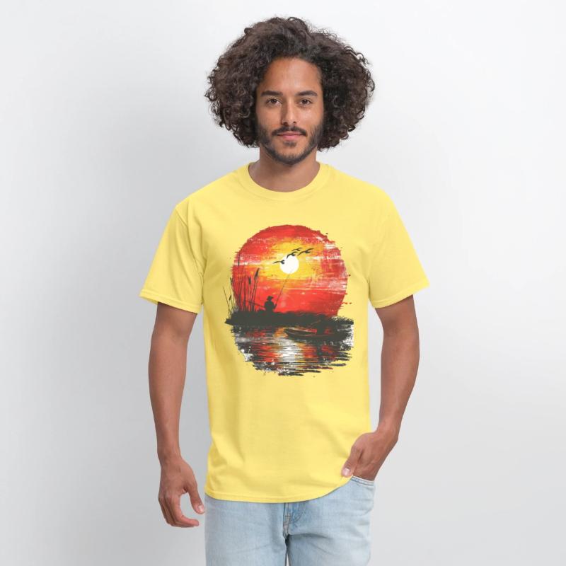 Sunset Fishing Serenity Scene