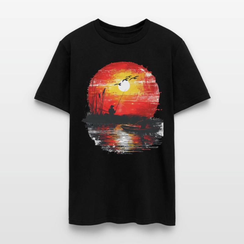 Sunset Fishing Serenity Scene