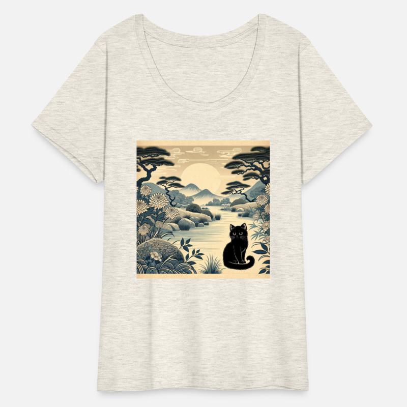 Sunset Flower Papyrus Scroll Retro Japanese Art