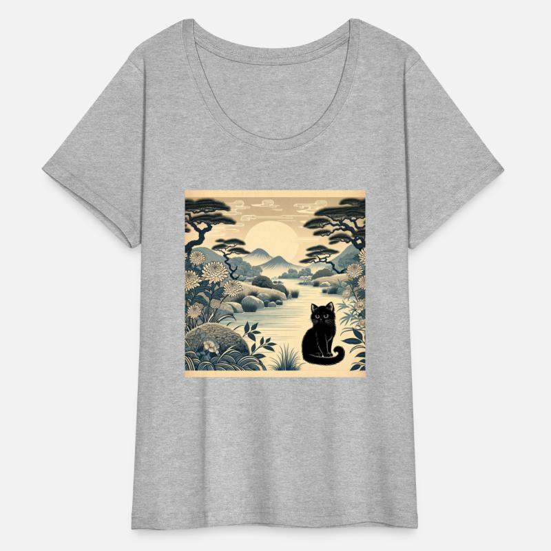 Sunset Flower Papyrus Scroll Retro Japanese Art