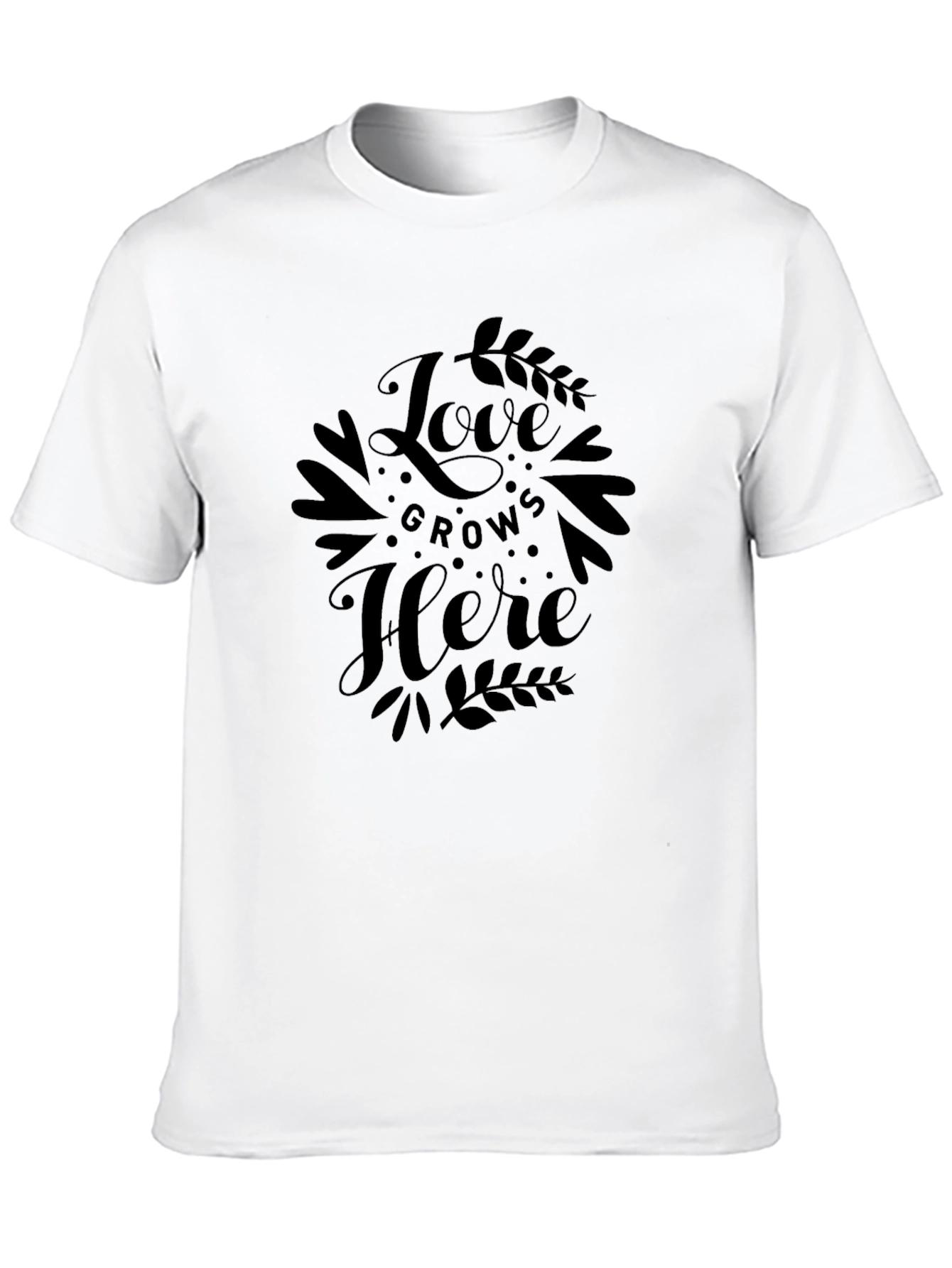 Love Grows Here Black Graphic Tee
