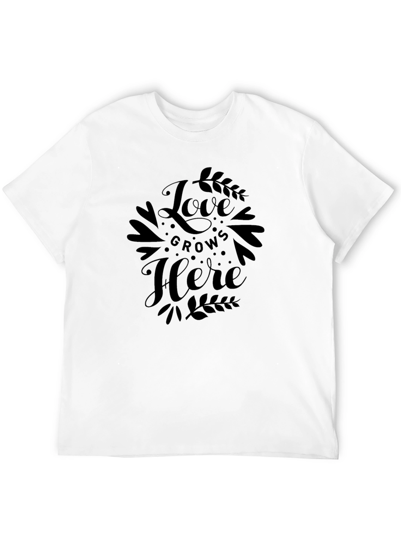 Love Grows Here Black Graphic Tee