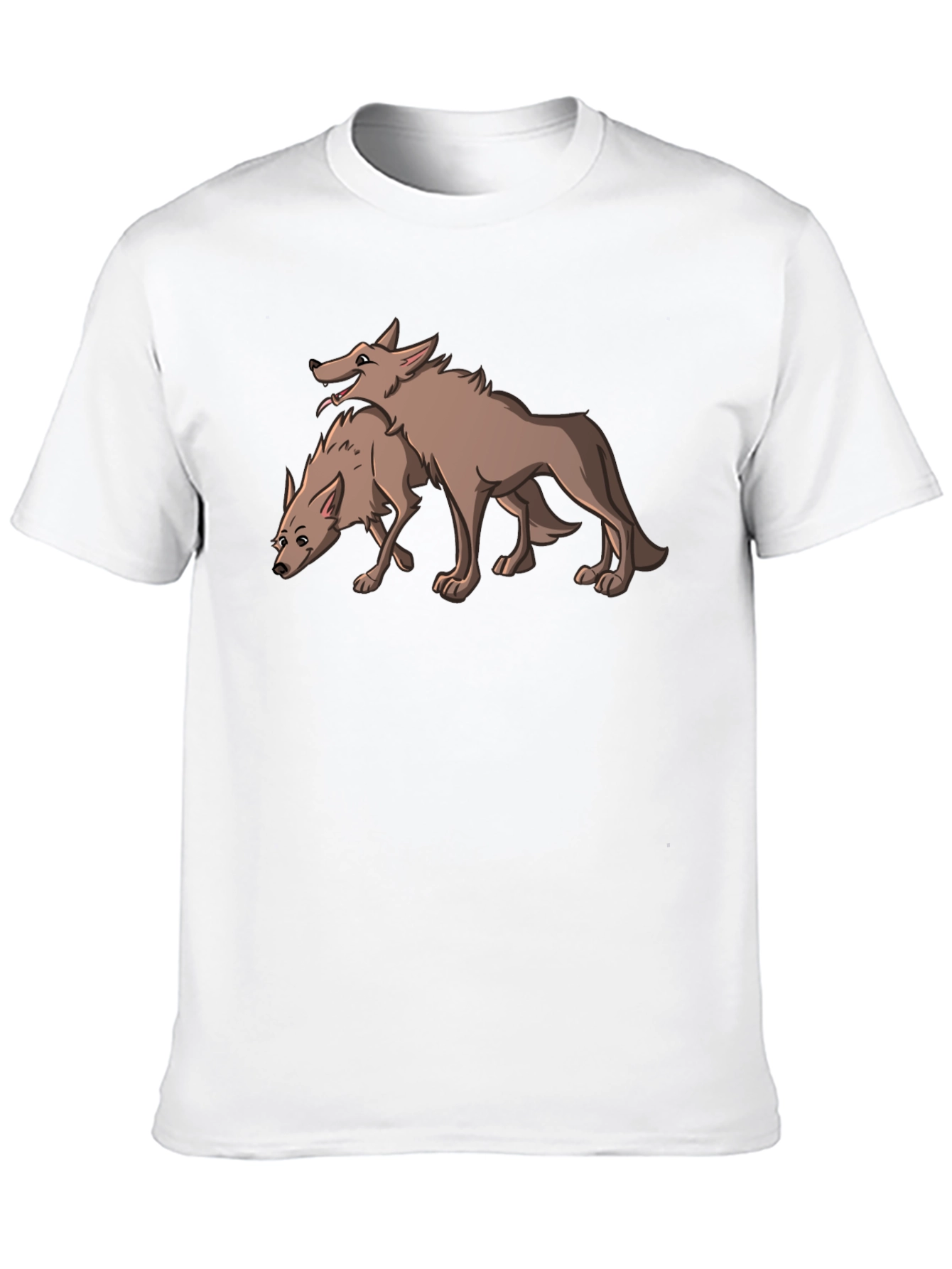 Two Wolves Graphic Tee - Stylish Black T-Shirt