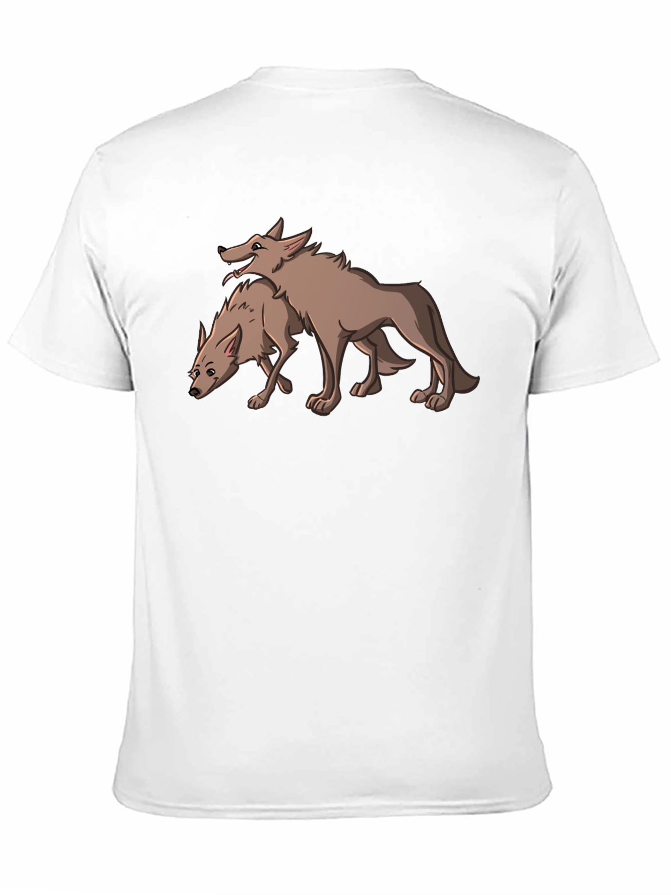 Two Wolves Graphic Tee - Stylish Black T-Shirt