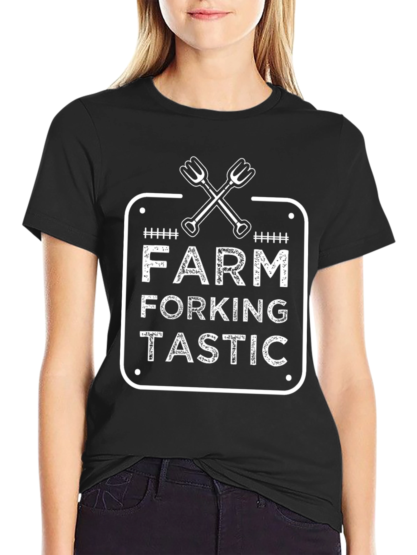 Farm Forking Tastic Graphic Tee - Black
