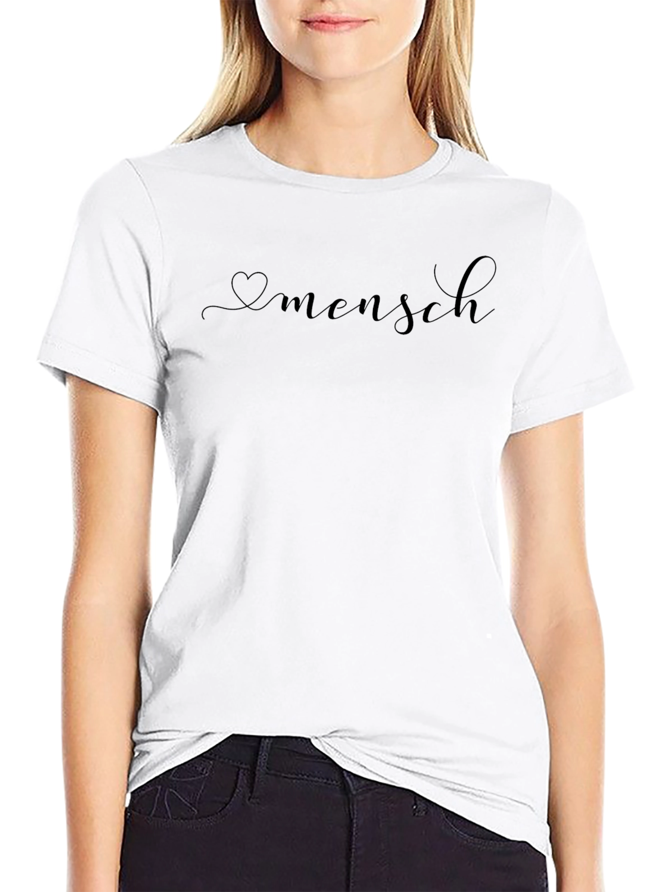 Heart Mensch Black T-Shirt