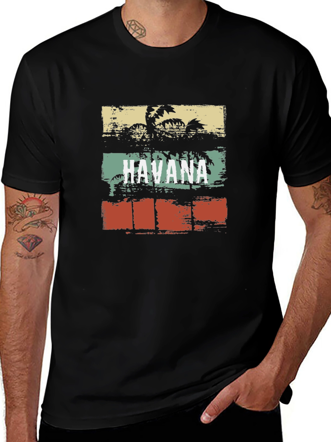 Havana Palm Tree Graphic T-Shirt