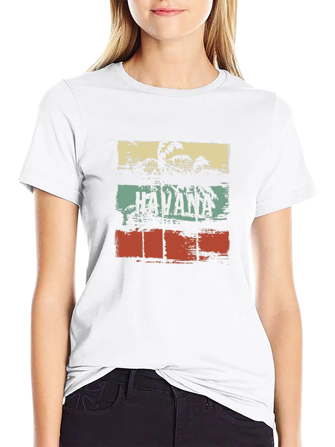 Havana Palm Tree Graphic T-Shirt
