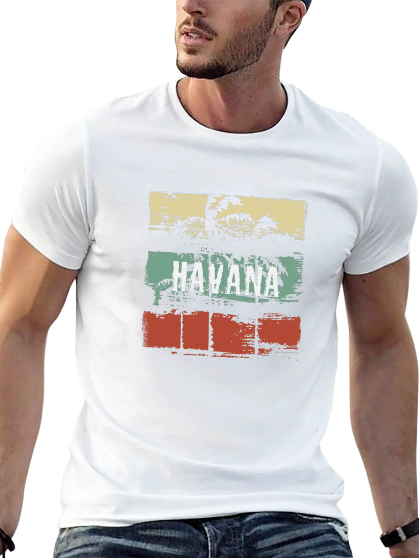 Havana Palm Tree Graphic T-Shirt