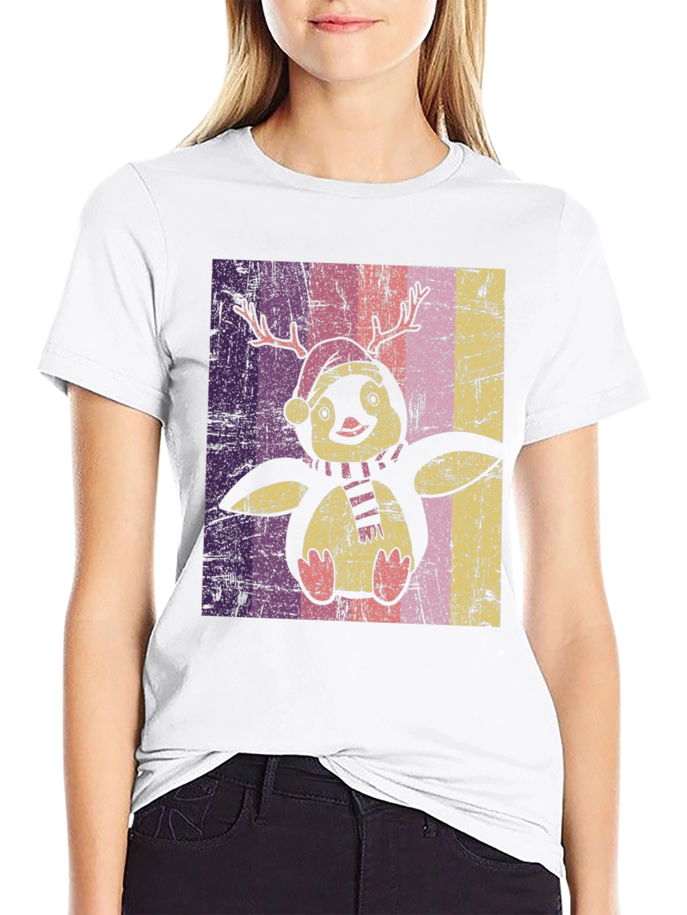 Penguin Reindeer Holiday T-Shirt