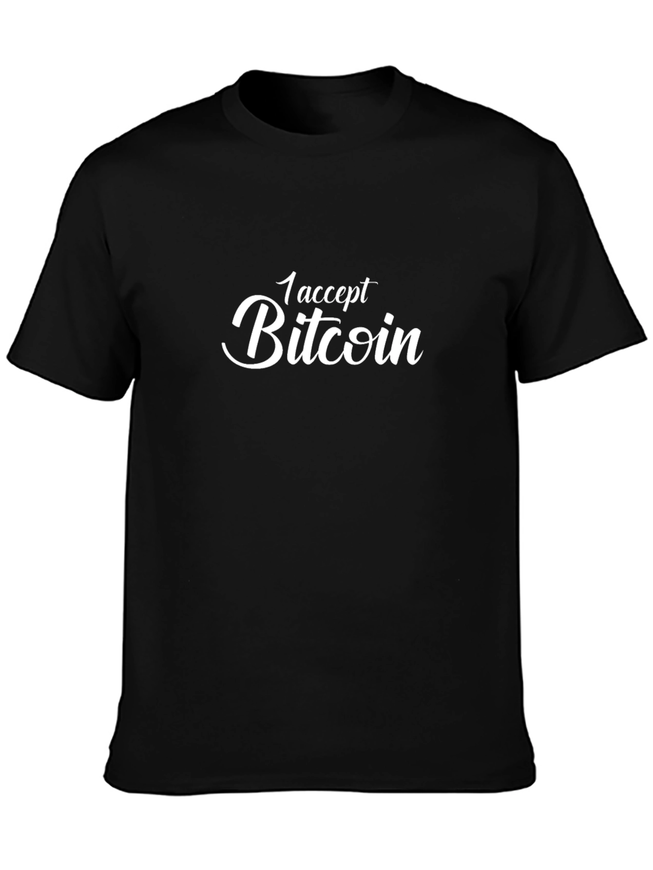 I Accept Bitcoin Black T-Shirt