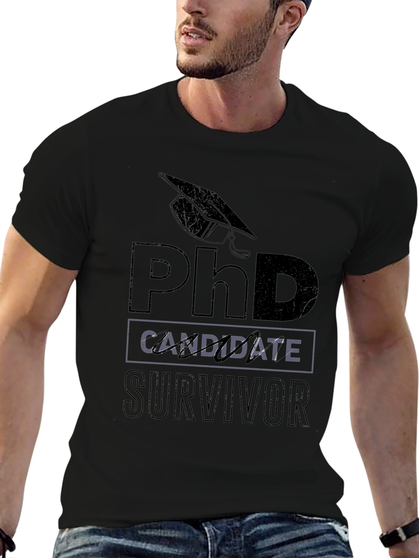 PhD Candidate Survivor Graphic T-Shirt