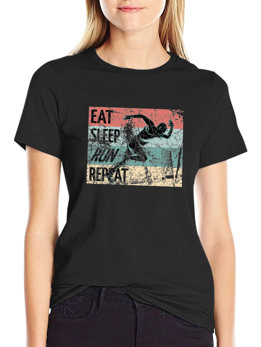 Eat Sleep Run Repeat Graphic T-Shirt