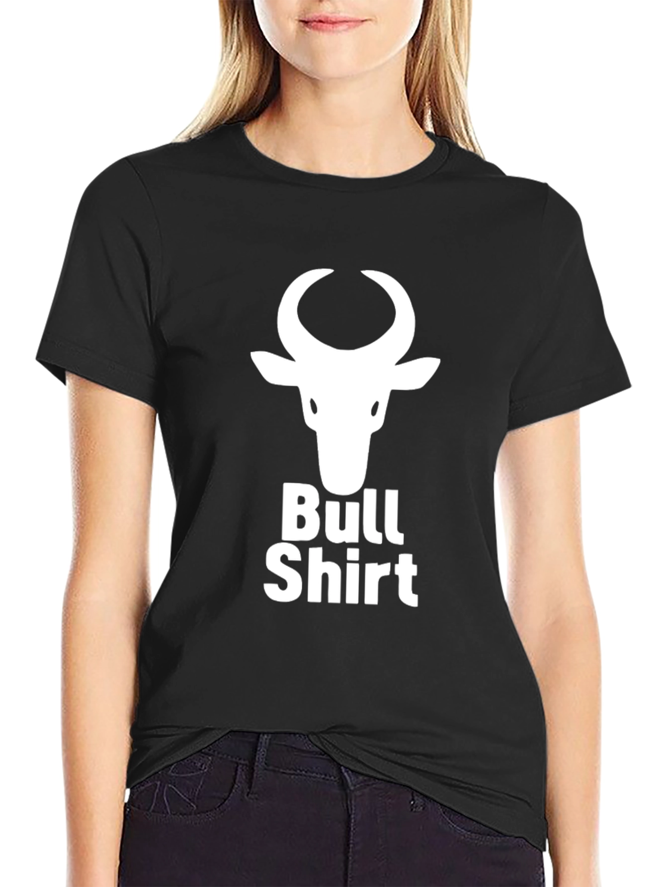 Bull Shirt Graphic Tee - Black Cotton T-Shirt